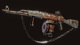 Kalash autodesk, steampunk, allegorithmic, lowpolygameasset, substance-painter-2, madewithsubstancepainter, weapon, 3dsmax, gameart
