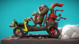 Wacky Races bear, tv, luke, redneck, strange, series, collectible, races, wacky, blubber, arkansas, cartoon, vehicle, car, chuggabug