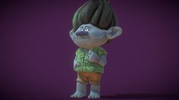 Trolls Branch Renderable film, fanart, cute, poppy, dreamworks, trolls, character, girl, animation, fantasy