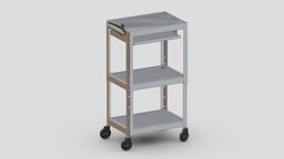 Medical Mobile Computer Cart scene, room, device, instruments, set, element, unreal, laboratory, generic, pack, equipment, collection, ready, vr, ar, hospital, realistic, science, machine, engine, medicine, pill, unity, asset, game, 3d, pbr, low, poly, medical, interior