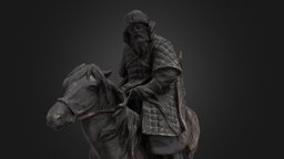 Horse rider test for job 4k, realistic, substancepainter, realitycapture, blender
