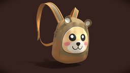 Backpack vfx, bear, cute, kids, gaming, children, backpack, realistic, realisticmodel, unrealengine, zaino, substancepainter, texturing, sport, noai