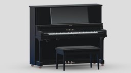 Yamaha TransAscoustic YUS5 TA2 Piano drum, kit, music, scene, room, violin, instrument, guitar, set, sound, musical, yamaha, clarinet, acoustic, play, vr, ar, horn, trumpet, brass, trombone, percussion, saxophone, cello, cornet, tuba, euphonium, viola, stringed, asset, game, 3d, design, piano, electric, bassoon