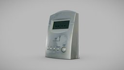 Old Digital Clock clock, worn, used, alarm, realistic, old, scanned, metallic, photometry, pbr-texturing, pbr-materials, digital, free, plastic, radio, inciprocal