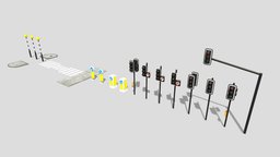 Traffic Props traffic, highway, road, uk, zebra, signal, props, crossing, pedestrian, light