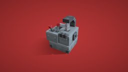 Minecraft technical, machinery, block, pixel-art, blockbench, low-poly, minecraft, voxel, pixel