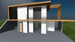 Modern House 3 modern, beach, simplistic, architecture, blender, house