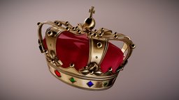 HAT jewel, unreal, crown, gem, aaa, caps, queen, headgear, king, realistic, hats, game-ready, unreal-engine, ue4, royalty, headwear, dekogon, unity, pbr, clothing, gold