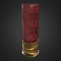 Shotgun Ammo red, surface, shoot, bullet, powder, boomstick, ammo, shot, yellow, substance, weapon, render, shotgun, gun, material