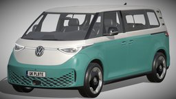 Volkswagen ID Buzz LWB 2023 wheel, green, modern, power, wheels, european, drive, van, minivan, urban, speed, battery, vw, bus, volkswagen, hybrid, family, germany, realistic, cargo, buzz, id, comfort, contemporary, minibus, prestige, lwb, ecologic, progressive, vehicle, design, car, sport, electric, 2023