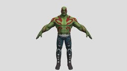 Drax(Textured)(Rigged) marvel, hero, guardians-of-the-galaxy, drax, character, 3dmodel, textured, rigged