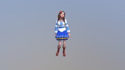 Ukrainian woman with vyshivantsi people, action, kiev, nacional, dense, character, 3d, model, animal, animation, anime, history, ukraina, dbibdfyrf