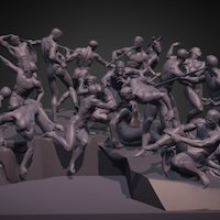 Battle of Cascina figure, battle, anatomical, michelangelo, cascina