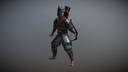 Ancient Warrior Korea armor, ancient, warrior, people, korea, bow, ue4, unrealengine, weapon, character, pbr, man, sword, rigged