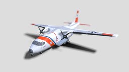 HC-144 Ocean Sentry US Coast Guard Marine Patrol marine, aircraft, casa, game-ready, uscg, coastguard, realtime-3d, aircraft-airplane, searchandrescue, casa-235, hc-144, noai