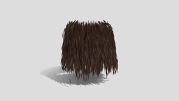 Female Fibers Straws Primitive Mini Skirt PBR short, mini, people, primitive, girls, clothes, skirt, fiber, womens, jungle, wear, straws, pbr, low, poly, female, leaves, preshistoric, fibres