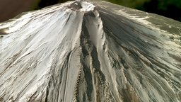 Mount Fuji Volcano Crater with Snow planet, landscape, land, japan, mount, hill, geology, snow, earth, asia, mountain, island, asian, dirt, basin, pacific, climb, geography, fuji, hike, caldera, japanse, rock, landmass, mount-fuji, arizonaguide