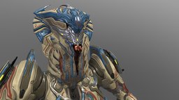 Inaros Apep Helmet By Crackle2012 & Hydroxate snake, warframe, 3d-model, collaboration, tennogen, inaros, apep, game, helmet