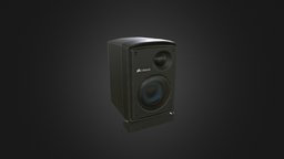 SP2500 Satellite speaker, household, sound, unreal, electronics, speakers, satellite, corsair, soundsystem, unrealengine, subwoofer, modelling-3d, substancepainter, substance, blender, lowpoly, blender-cycles