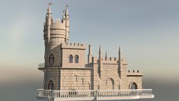 Ласточкино Гнездо, Крым castle, 3d-building, krimea, swallows-nest, sketchup
