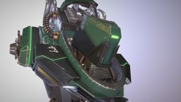C.O.G mech, bot, mechanical, hard, surface, millitary, mecha, tank, machine, repair, substancepainter, substance, weapon, maya, modeling, bust, robot