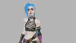 Arcane Jinx fanart fanart, lol, fbx, jinx, fanmade, arcane, league_of_legends, fanmodeling, league-of-legends-fanart, jinxfanart, arcane-jinx