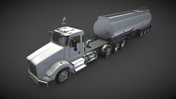 Kenworth T800 Tank Trailer truck, gas, oil, gasoline, cistern, trailer, tanker, heavy, transport, semi, petrol, fuel, cargo, water, tank, duty, freight, t800, kenworth, vehicle, car