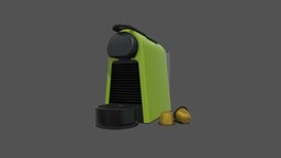 Coffee Machine Nespresso Essenza Mini (Animated) nespresso, coffee, espresso, machine, essenza, coffeemaker, kitchenware, pbr