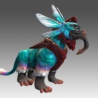 The Great Summerbeast elephant, bear, beast, bake, summer, dmu, liam, lmao, dmuga, dudelit, pickford, low, poly, creature, stylized, blue