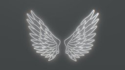 Angel Wings 3 modern, led, photo, frame, cute, other, set, club, event, architectural, wings, tube, angel, electronics, sign, selfie, decor, neon, advertising, backlight, glass, decoration, street, light, wall, neonflex, noai