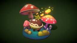 Little Chestnut cute, 3dcoat, cartoon, blender, lowpoly, blender3d, stylized