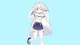 Anime Vtuber CatGirl cat, manga, cellshading, animegirl, anime3dmodel, catgirl, anime3d, anime-girl, animestyle, vtuber, character, girl, 3d, blender, anime, anime3dcharacter, noai