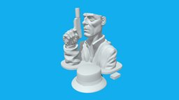 The Killer, Fanart fanart, movies, 3dprinting, cura, michaelfassbender, blender3d, nomadsculpt, thekiller, davidfincher, moviesquotes