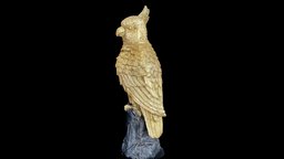 Parrot statue ancient, bird, prop, parrot, props, statue, homedecor, homedesign, asset, gameart, gameasset, animal, decoration, gameready