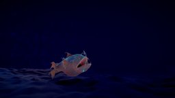 Angler Fish fish, ocean, angler, fishtank, gameasset, sea