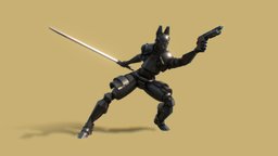 ANUBIS soldier, myth, cyber, cyberpunk, anubis, characterart, warframe, character-model, warframe-tennogen, character, futuristic, animation, characterdesign, war, robot, warframe-skin
