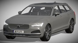 Volvo V90 wheel, rim, modern, european, drive, urban, wagon, speed, volvo, hatchback, fast, family, realistic, estate, civilian, universal, swedish, contemporary, prestige, s60, v60, vehicle, design, car, s90, v90