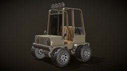 Jeep cartoon topology, jeep, safari, game-ready, triangulation, triangular, cartoon, asset, game, blender, vehicle, lowpoly, gameasset, car, stylized