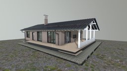 Residential house | Download = Like please cottage, residential, roof, build, residence, cabin, house, home, free, building, construction, download