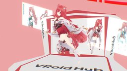 VRM model : 梨卡 Rika vrmodel, vtuber, vroid, vrm
