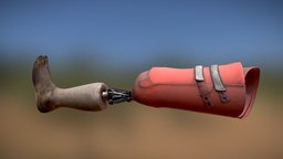 Prosthetic Leg / Photoscan / Low/Mid Poly PBR b3d, vintage, legs, robotic, leg, electronic, prosthetics, bodypart, artificial, prosthesis, prosthetic, ue4, game-asset, limb, amputee, set-design, bodylabs, pbr-game-ready, low-poly, asset, blender, pbr, gameasset, gameready, ue5