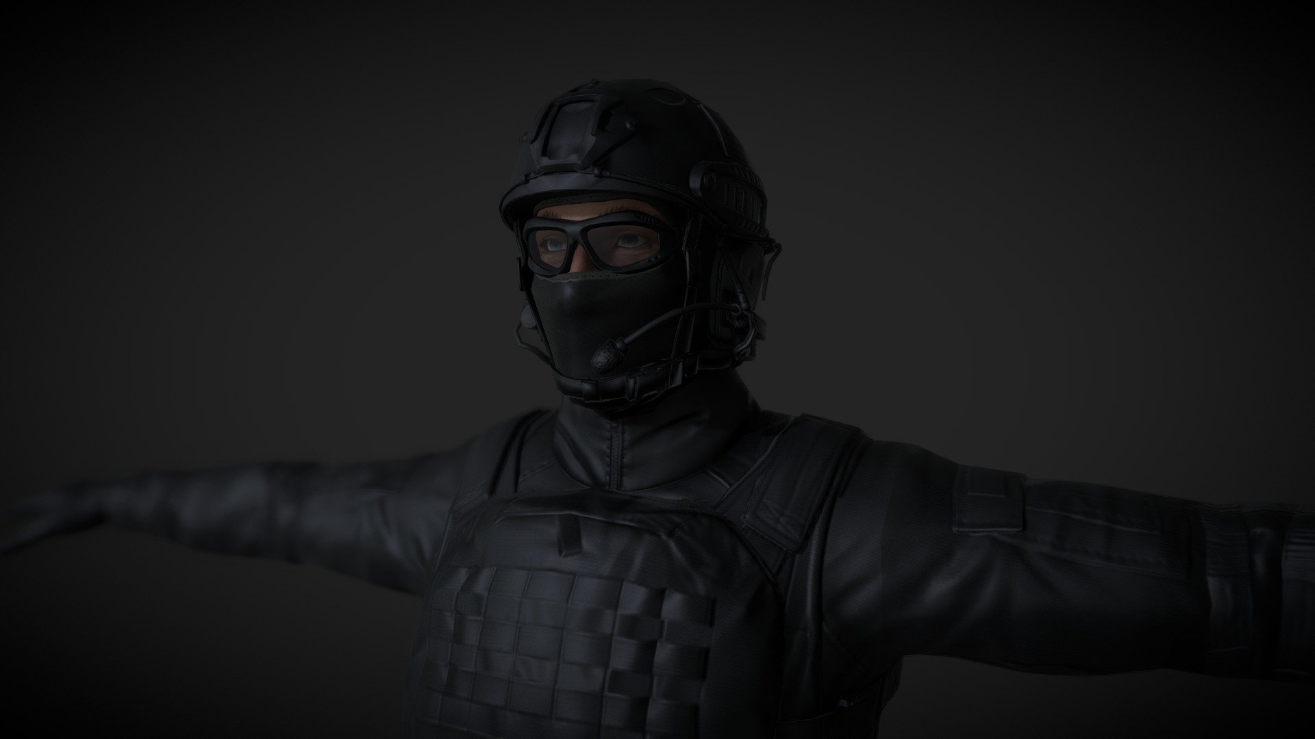 Commando character riged model , free for games and animations. Made by Fuse app.
redy for games with humanoid rig 3d model