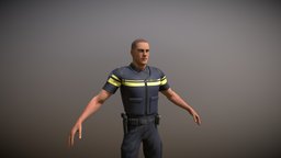 [UE4] Dutch Police Surveillant (Male) police, dutch, agent, rig, cop, nederland, holland, officer, nl, realistic, politie, 3d, rigged