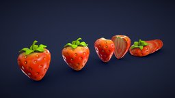 Stylized Strawberry plant, fruit, cute, plants, garden, half, realtime, market, cut, strawberries, eat, supermarket, berry, fruits, farm, kitchen, juice, sweet, cooking, farming, dessert, gardens, strawberry, grocery, berries, groceries, gardening, slice, farms, fruity, emoji, sliced, fruitbowl, fruit-basket, asset, game, lowpoly, download, gameready, "grocery-store", "strawberrycake", "fruitstand"