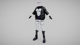 GITS Motoko Kusanagi Outfit costume set quad, style, leather, cloth, set, fashion, purple, jacket, coat, ar, oldschool, dress, shoes, boots, glasses, costume, ve, outfit, photoreal, corset, gloves, ghostintheshell, kusanagi, motoko, character, pbr, female, ghost, anime, black, shield, ue5, penties