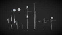 Antennas Pack assets, japan, antenna, prop, asia, cyberpunk, china, parable, noai