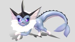 Beta Vaporeon fish, pokemon, creature, noai