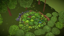 Stylized Plant Pack tree, green, grass, plants, flower, assets, pack, big, nature, bush, package, cartoon, game, stylized