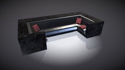 SALE sofa, leather, couch, furniture, seating, metal, pbr, scifi, chair, sci-fi, gameready
