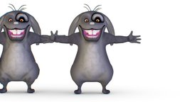 Subdivision High Poly Model Gray Easter Bunny mouth, eye, rabbit, bunny, toon, demon, people, pet, teeth, mammal, ears, easter, subdivision, gray, scary, freak, persona, jaw, head, jaws, smile, personnage, newyear, cristmas, bruise, paws, handpainted, cartoon, game, model, man, creature, animal, monster, fantasy, funny, black, hand, horror, "person", "2023", "smiler"